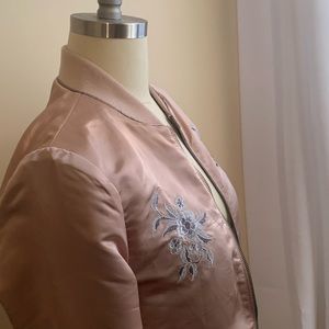 ZARA Reversible Satin Bomber Jacket